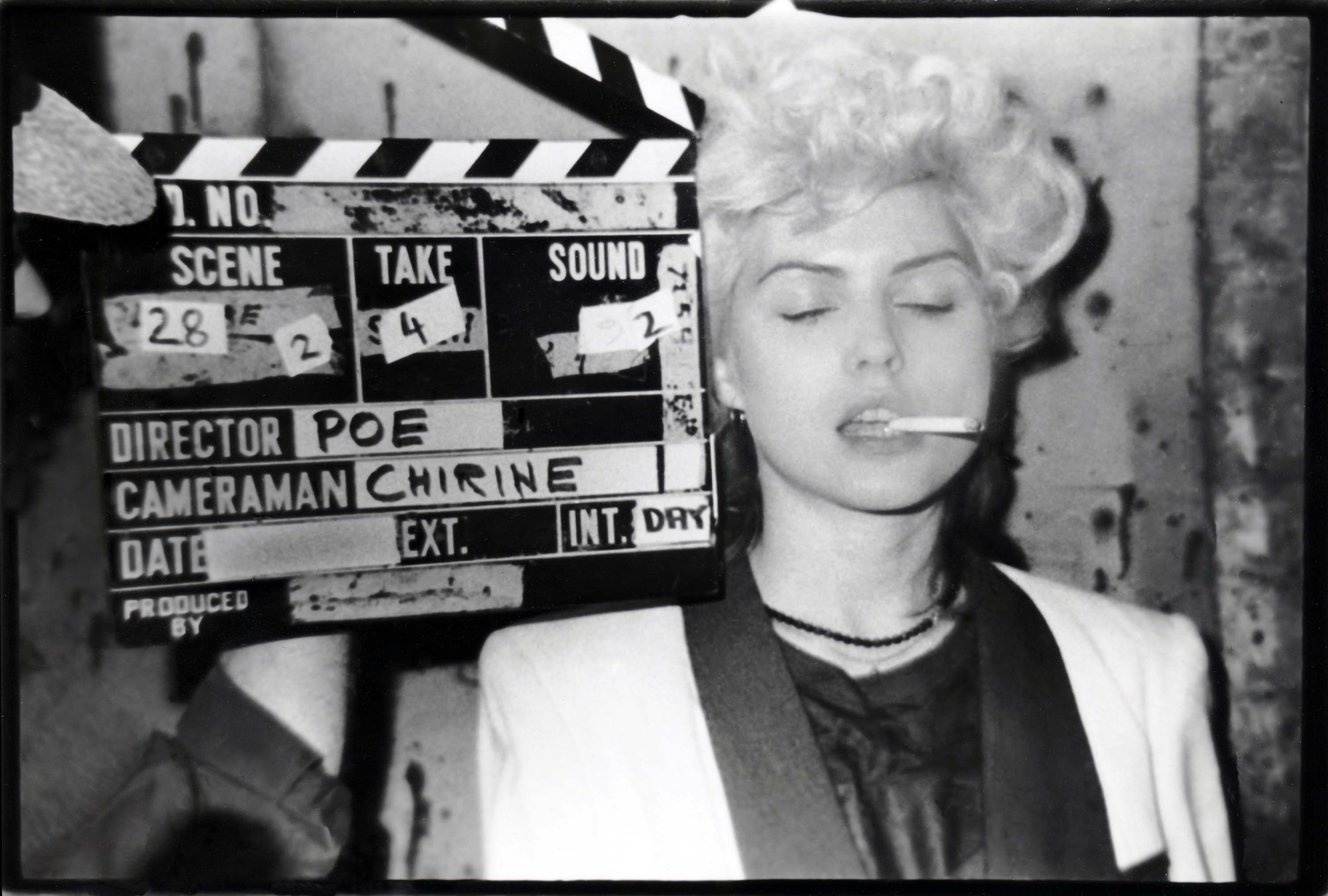 Debbie Harry (Clapperboard) Black Ringer T-Shirt