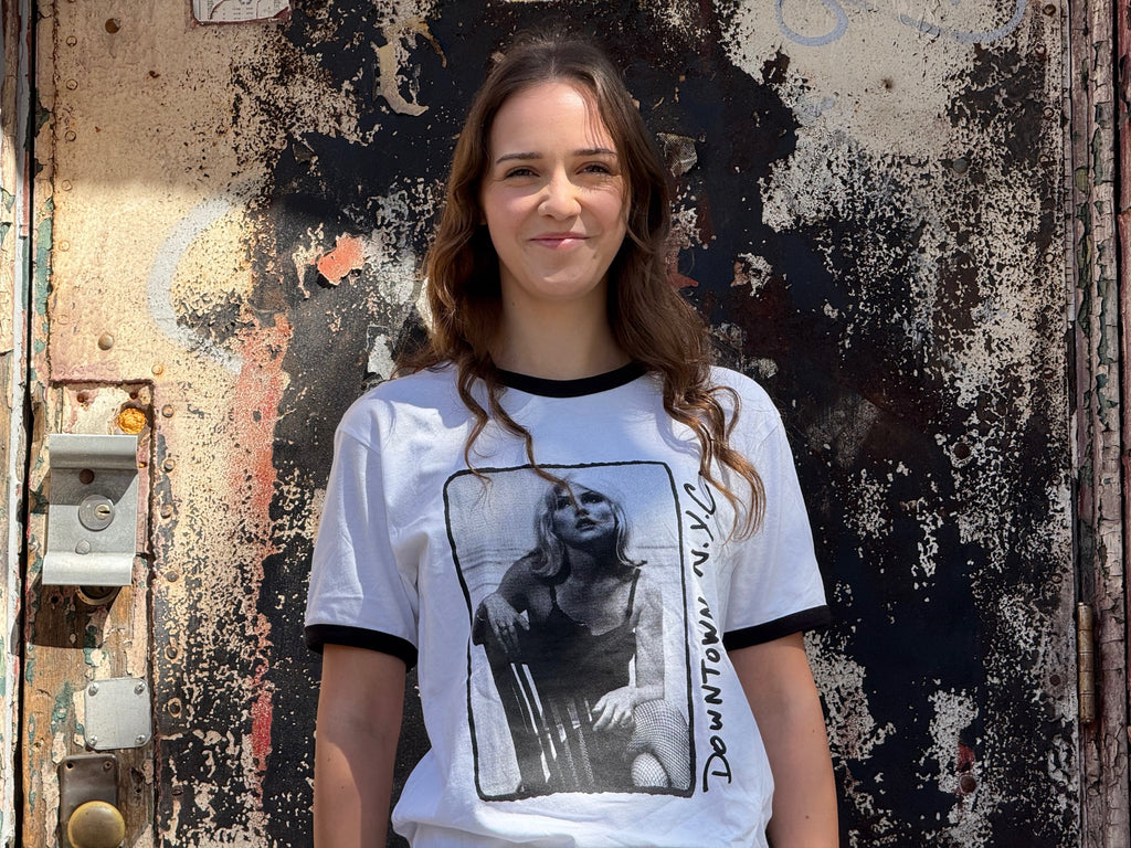 Debbie Harry (Seated) Black Ringer T-Shirt