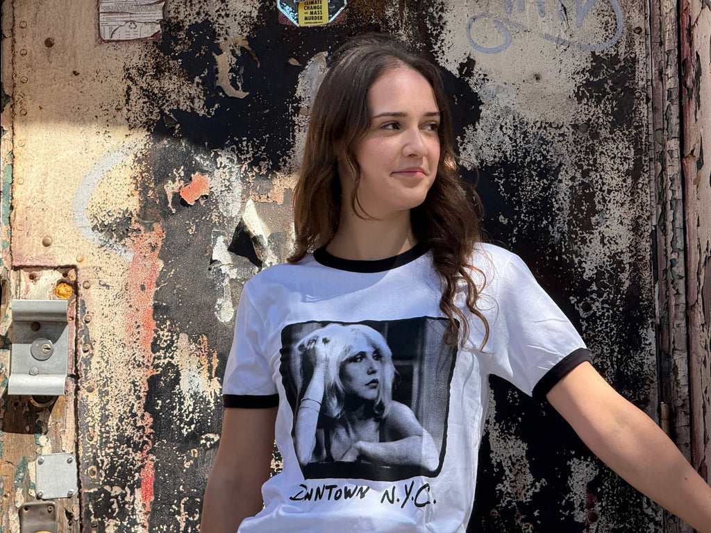 Debbie Harry (Hair) Black Ringer T-Shirt.